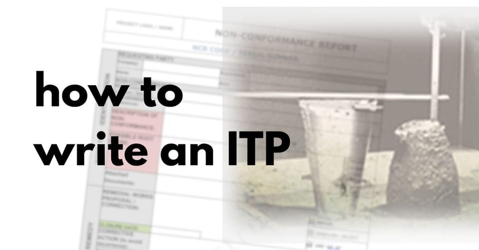 How To Write an ITP (Inspection and Test Plan) in Construction